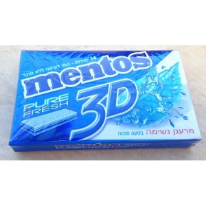 La goma de mascar Pure Fresh Mint 3D sin azúcar
