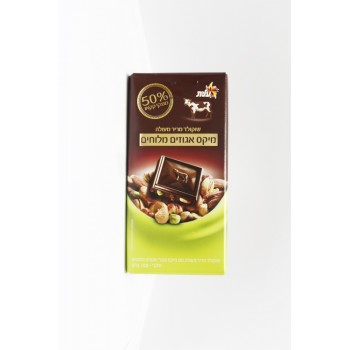 Excellent dark chocolate,  with salted nuts mix